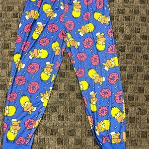 The Simpsons - Blue Cartoon‎ Print PJ Pants